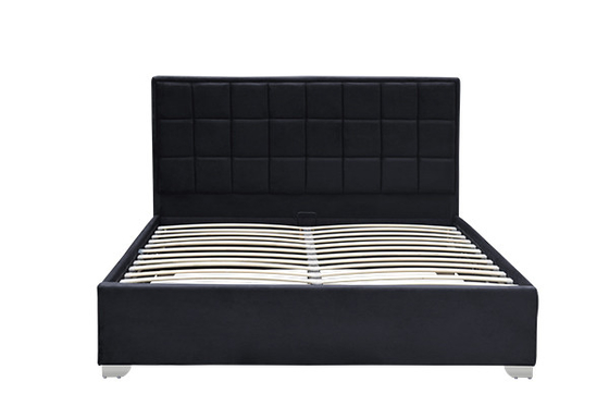 Horwood Black Velvet Cube Gas Lift Storage Bed Frame