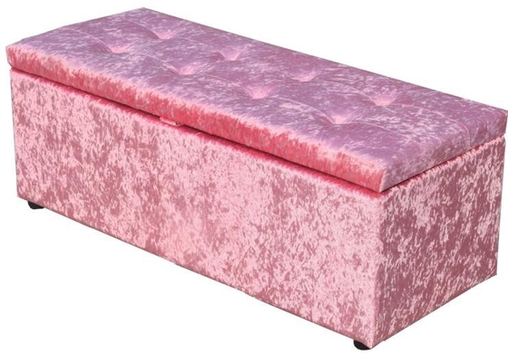 Kotak Penyimpanan Ottoman Berlapis Beludru